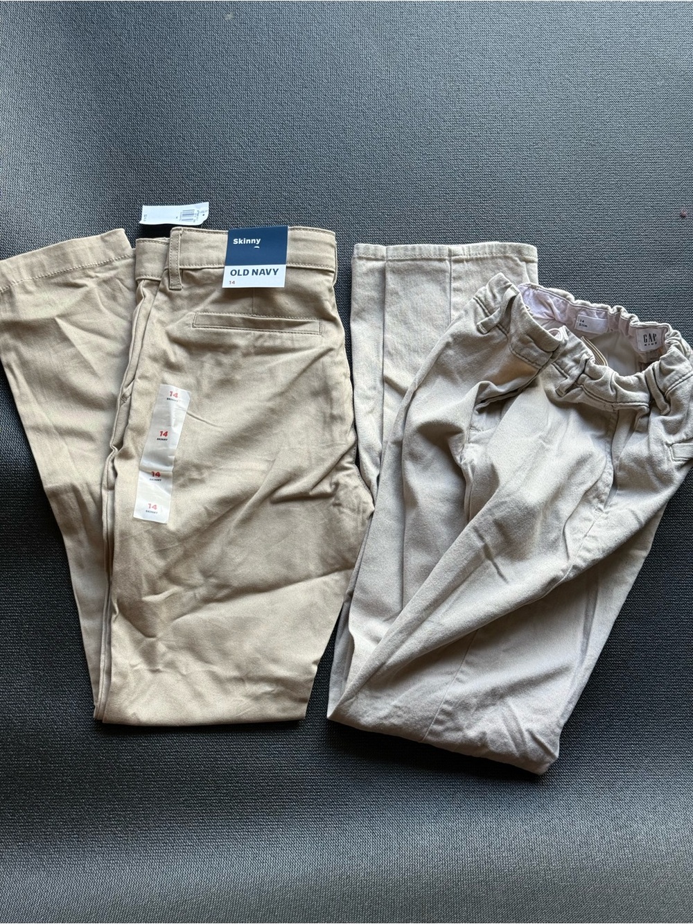 Old Navy Skinny Khaki Pants + Gap skinny pants in Beige/Tan
